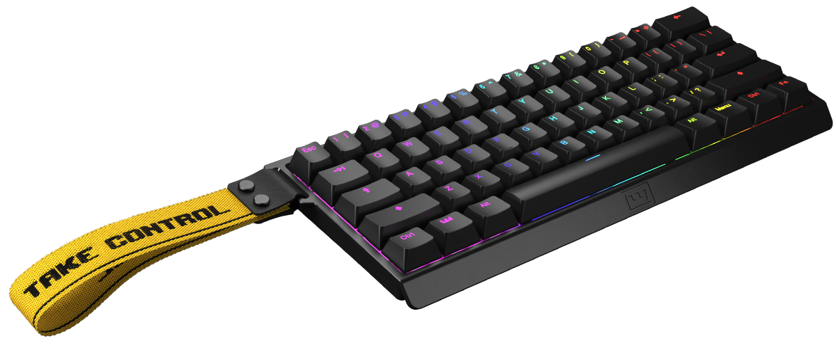 Teclado inalambrico ultraligero de color negro.